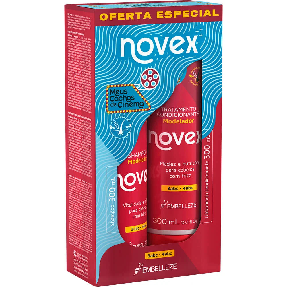 Novex Kit Shampoo + Condicionador Meus Cachos de Cinema (300ml) Oferta!